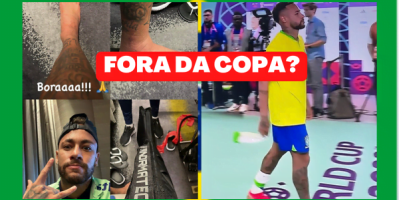Neymar posta foto tornozelo inchado